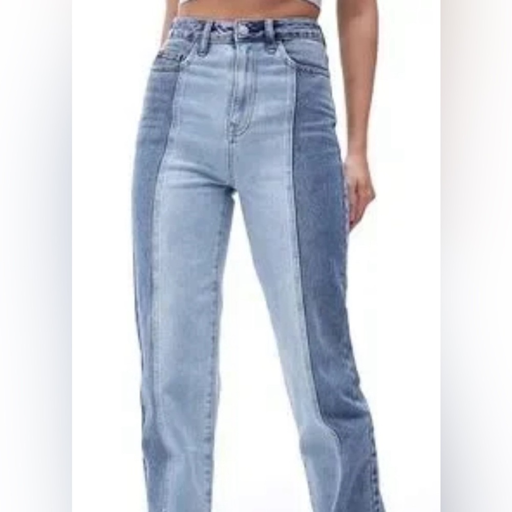 Pacsun 90s two‎ toned jeans supper cute never worn pacsun jeans 28 29 W39.5 H